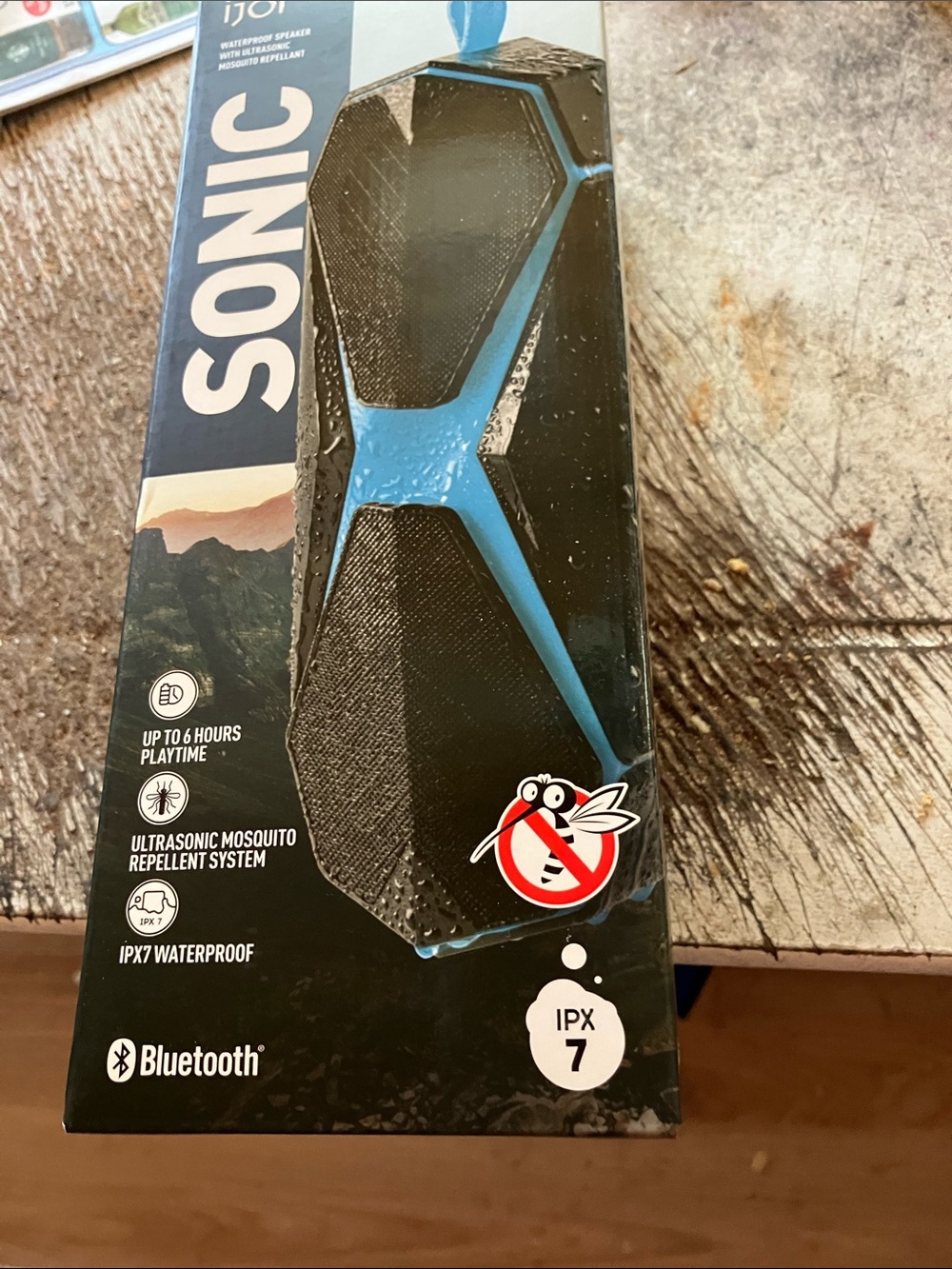 Sonic Bluetooth Waterproof Speaker - Black & Blue